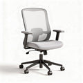 Mesh office chair with adjustable height ergonomic design gray color 60 x 60 x 100cm