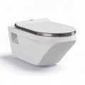 Wall-mounted toilet with soft-close seat and ceramic construction 70 x 40 x 40cm