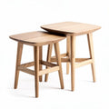 Wooden nesting tables set of two for living room and home decor 40 x 30 x 45cm